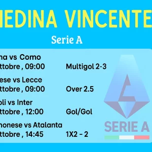 Schedina Vincente – Italia Serie A 24-25 Ottobre 2025